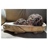 Wooden Rabbit Dough Bowl