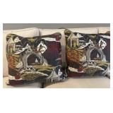 Asian Toile Throw Pillows