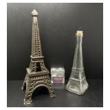 Cast Iron Eiffel Tower and Decanter