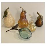 Blown Glass and Ceramic Fruit