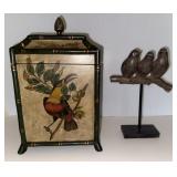 Painted Box and Bird Figurine