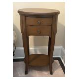 Oval Two Drawer Night Stand
