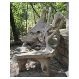 Wood Carved Outdoor Chair