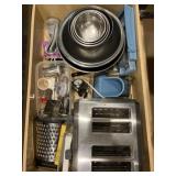 Stainless Mixing Bowls and Toaster