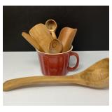 Wooden Scoops and Ladle