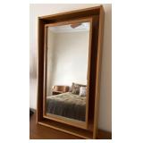 Light Up Danish Wood Mirror by Pedersen Hansen