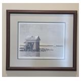 Signed Numbered Lake Drawing  N Harpe