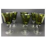 Artland Iris Sage Green Water Goblets