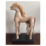 Carved Wooden Horse Sculpture