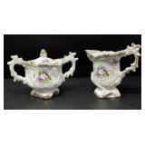 Lefton China Sugar Bowl and Creamer