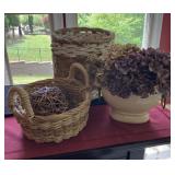 Braided Baskets with Floral