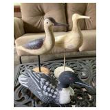 Wooden Decoy with Sandpipers