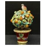 "Partridge in a Pear Tree" Enamel Trinket Box