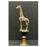 Enamel Giraffe Wine Stopper by Olivia Riegel