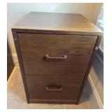 Wooden Two Drawer Filing Cabinet