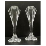 Art Deco Style Crystal Candle Stick Holders