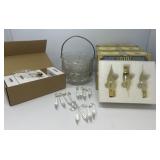 Assorted Chandelier Bulbs and Crystals