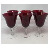 Ruby Red Water Goblets
