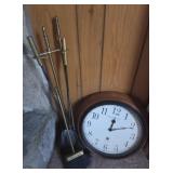 Brass Finish Fireplace Tools, Sterling Noble Wall