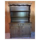 Early American China Cabinet with Hutch