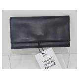 ABLE Black Leather Debre Foldover Wallet