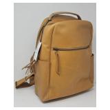 ABLE Cognac Leather Backpack