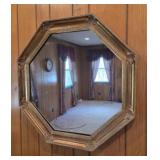 Gold Finish Frame Octagonal Mirror