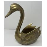 Brass Swan Planter