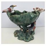 Majolica Bowl with Birds