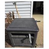 Outside Water Hose Cabinet with Hose and Sprinkler