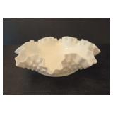 Milk Glass Ruffled Candy Dish