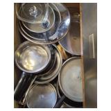 Assortment of Kitchen Pots, Pans and Lids