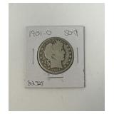 1901-O Barber Half Dollar