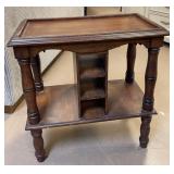 Table with Wine Bottle Holder and Glass Racks