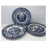 Blue and White English Plates
