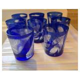 Cut to Clear Cobalt Glasses