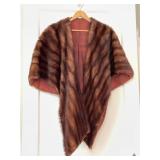 Auburn Mink Fur Cape / Stole
