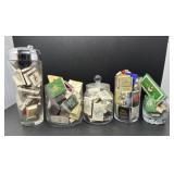 Matchbox Collection in Clear Glass Containers