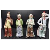 Norcrest Porcelain Bisque Clown Figurines