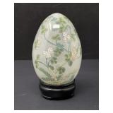 Blown Glass Egg with Stand