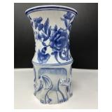 Blue and White Elephant Vase