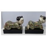 Chinese Famille Rose Porcelain Pillows