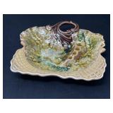 Majolica Autumn Leaves Ash Tray / Trinket Dish