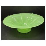Fenton Florentine Green Stretch Glass Melon Bowl