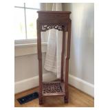 Carved Chinese Pedestal Plant Stand