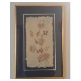 Framed, Signed Artwork of Dried Flowers
