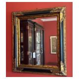 Black and Gold Tone Beveled Mirror