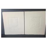 Signed and Numbered Embossed Shells Prints