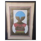 Framed Original Silk Screen By Muller 'Be'