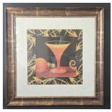 Framed Prints of Abstract Martinis with Olive